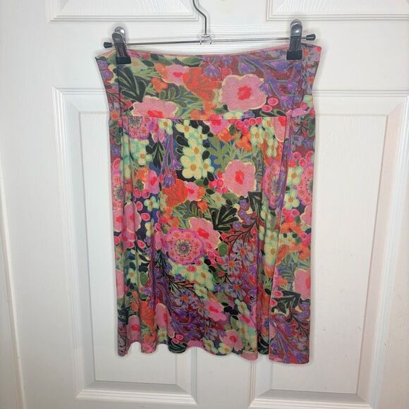 Natural Life Live-In-It Knit ButterSoft Floral Mini Skirt Pink Multicolor S NWT - Picture 9 of 12